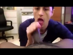 dude enjoys sucking a big black cock 3