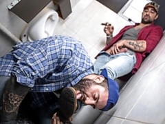 Tuckers Ryan Bones and Markus Kage fuck in a restroom