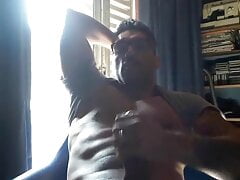 Married Big Dick Stud Jerks Off to Porn and Cums