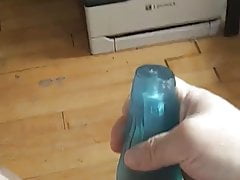 Blue Masturbation Cum Shot!