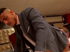 Rimming and sucking with a posh office hottie