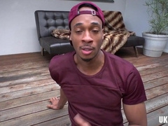 Watch this big-dicked stud pound a hot chick's ass with his massive cock