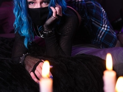 Masked Goth Femboy Bounces On Big Dick - Edward Terrant, Angel Elias