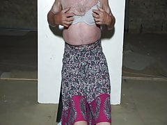 color dress and milky bra