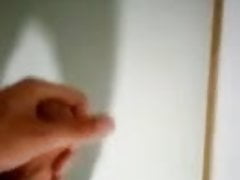 cumming on hostel hallway