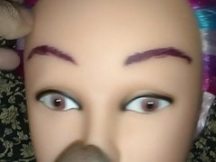 cute doll head cum tribute