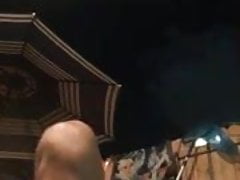 Fucking fucking myself on back porch