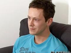 Solo British amateur stroking his dick