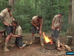 Watch as two big cocks go wild in a wild dicking party with a cumshot finish