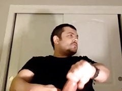 Stroking  fat cock 130120
