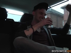 FELLOWS ON THE PROWL - Youngster picked up for hard-core fledgling 3 way railing around