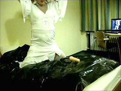 masturbating in white sundress