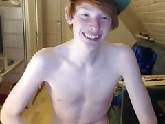 Redhead twink makes an amateur solo porn vid