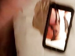 A tribute of hot cum from an admirer of Patricia's ass