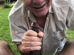Stewart The Cocksucker Sucks Cum From A Beautiful Big Black Cock Outdoors In High Definition