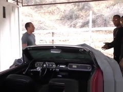 White guy gets blacked in threesome