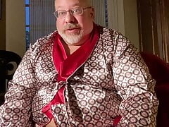 Fat Big jelly belly Grandpa shoots the biggest hands free load