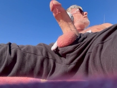Petting my immense spear on the beach until I suck my flow
