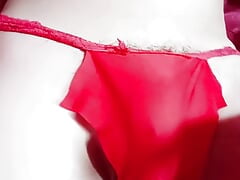 boy wearing red thin underwear, very sexy