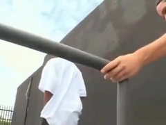 Black hustler convinced to suck white cock for cash