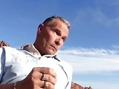 Sexy hot wanker outside