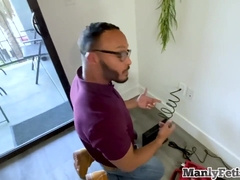 STUDLY FETISH - Black electrician barebacked by point of view dude in softcore duo