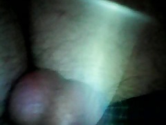 Self Ballbusting with a metal rod