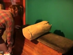 Wretched boy's bottom spanked with the cane