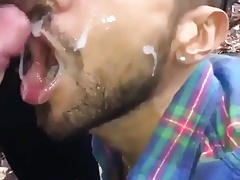 Cum face in park