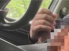 Nosey fellow on van cruising fumbling my man-meat and making me jism