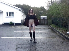 Stripping in the rain x