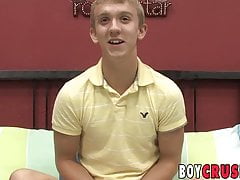 Horny twink fucks his ass with dildo in solo masturbation