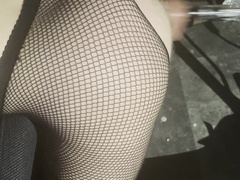 Fuckmachine doggy-style, creaming on fuck stick