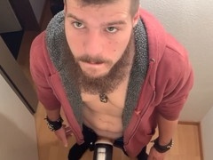 Handsome hunk pleasures his cyberpussy toy solo