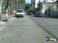 Threesome Oral Inside The Van
