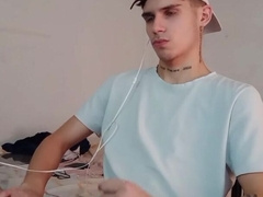 hetero man drains witnessing homosexual porno