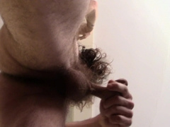 Bearded Man Dean Inja Tugging His Enormous Stiffy Rigid
