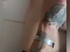 Splashing in our motel guest room