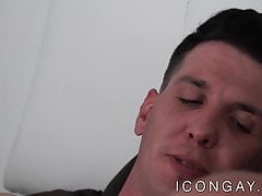 Homo hunk Billy Santoro sucks cock before anal doggystyle