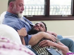 Masculine Tattoed And Muscular Man Dominated By Two Men