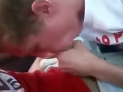 Blonde boy sucks daddy in the car 4