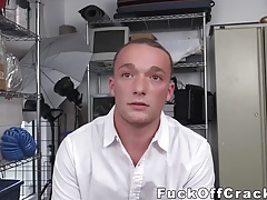 Interracial anal sex with white cracker after blowjob