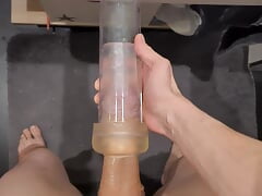 Fleshlight fun with big teen cock