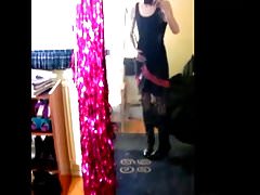 Making selfies in my black dress