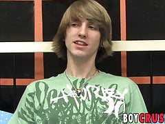 Dominic Depp enjoys interview before stroking a twink off