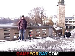 Homo picks up him from the street for gay play