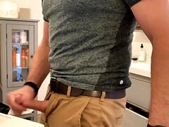 I'm Jerking off Rock Hard Cock and Cumming at Home - Verbal