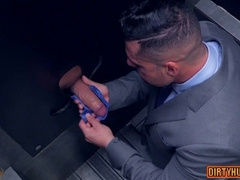 Watch this steamy threesome with two muscular guys and a cum-hungry chick