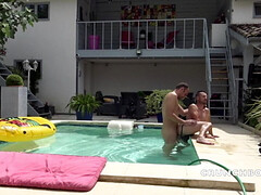 Slut fucked raw in the swimming pool