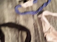 Stroking to littles panties